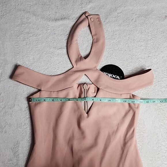 Revolve Nookie Hollywood Strappy Halter Midi Dress in Blush Pink Size M NEW - Picture 3 of 5